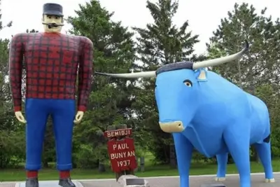 The origins of Bemidji’s iconic Paul Bunyan and Babe the Blue Ox statues