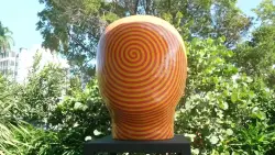 Ahead of Art Basel’s return to Miami Beach, 2 SoFlo men give details on 7-foot sculpture at Hallandale Beach condo