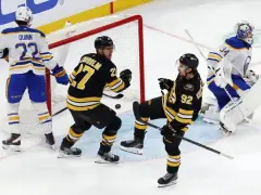 Marat Khusnutdinov scores in OT, Morgan Geekie has goal in 6th straight as Bruins beat Sabres 4-3