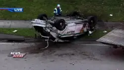 MDSO cruiser crash shuts down NW 22nd Ave. near 75th St. in NW Miami-Dade; deputy stable
