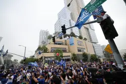 Los Angeles Dodgers' victory parade draws thousands of fans