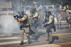 Law enforcement violating rules on less-lethal weapons in ICE protests, critics say
